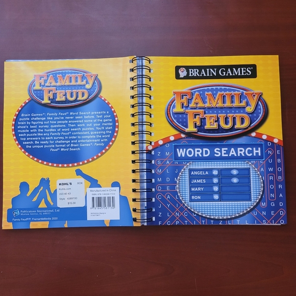 Brain Games Family Feud Word Search Spiral-bound Book Paperback Workbook Fun 90s - Picture 4 of 14